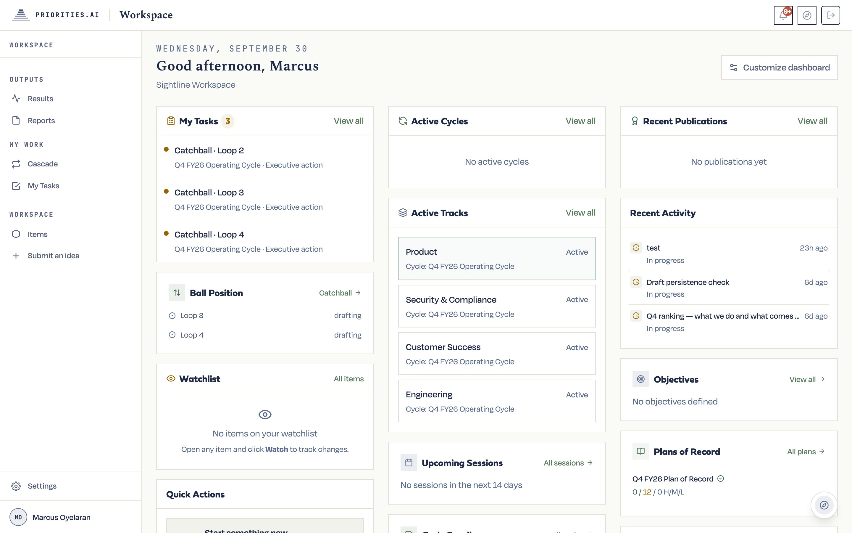 Priorities.ai: A working day